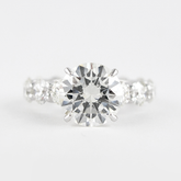 1.4 CT Round Cut Pave Setting Moissanite Engagement Ring 1